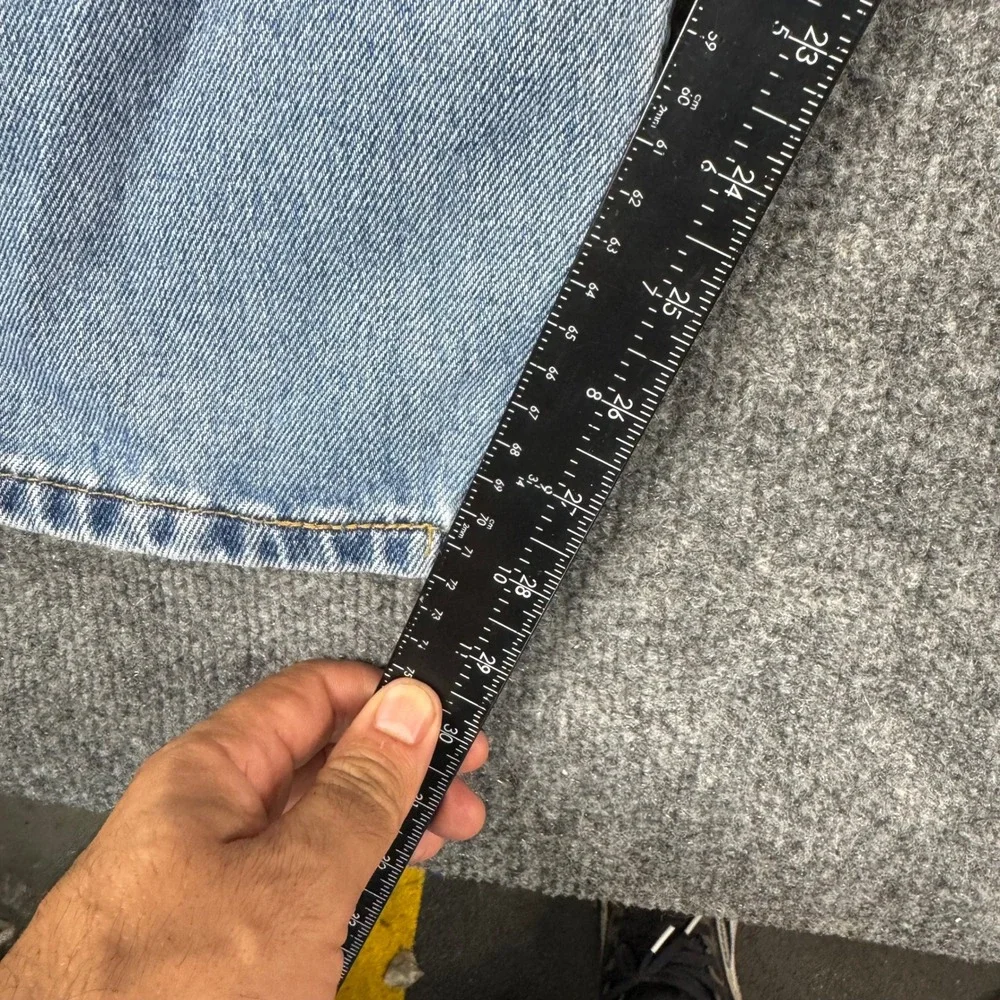 Levi's Jeans Mens Size 40x30 Light Wash 505 Regular Fit Straight Leg Denim Stain
